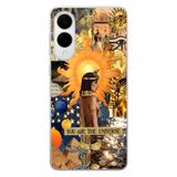 Multitronic Samsung Galaxy S25 Edge ile Uyumlu Kleopatra Desenli Şeffaf Telefon Kılıfı