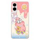 Multitronic Samsung Galaxy S25 Edge ile Uyumlu Patrick Star Desenli Şeffaf Telefon Kılıfı
