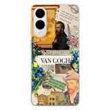 Multitronic Samsung Galaxy S25 Edge ile Uyumlu Van Gogh Kolaj Desenli Şeffaf Telefon Kılıfı