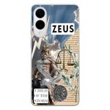 Multitronic Samsung Galaxy S25 Edge ile Uyumlu Zeus Desenli Şeffaf Telefon Kılıfı