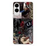 Multitronic Samsung Galaxy S25 Edge Uyumlu Devil Face Desenli Şeffaf Telefon Kılıfı