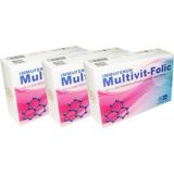 Multivit-Folic Folik Asit, Kalsiyum, Magnezyum, Bor 30 Kapsül - 3'lü - Aromasız