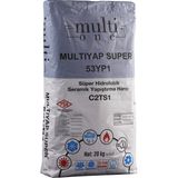 MULTIYAP SUPER - 20kg - C2TS1 - Su Yalıtımlı Seramik Yapıştırma Harcı, Beyaz Renkli, Süper Güçlü Tutuş