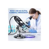Multizone 1600X LED Işıklı Dijital Kameralı Mikroskop Hd Android Windows USB Uyumlu Profesyonel
