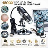 Multizone 1600X USB Hd Dijital Kameralı Mikroskop Zoom Android Uyumlu Profesyonel 8 LED Işıklı
