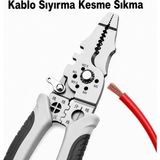 Multizone Kablo Soyma Pensesi Elektrikçi Pensesi 8'i 1 Arada Kablo Kesme Terminal Sıkma Çok Amaçlı Pense