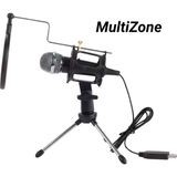 MultiZone Karaoke Cep Telefonu Bilgisayar Uyumlu Tripodlu Kondenser Youtuber Kayıt Mikrofonu