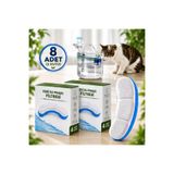 Multizone Kedi Su Pınarı Filtresi Aktif Karbonlu Pet Temiz Su Çeşmesi Yedek Filtre 2 Kutu 8 Adet