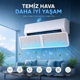 Multizone Klima Yönlendirici Aparat Filtreli Klima Hava Deflektörü Ayarlanabilir Split Klima Uyumlu 90 cm Hava Dağıtıcı Kolay Montaj