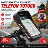Multizone Motosiklet Bisiklet Gidon Telefon Tutucu Dokunmatik Ekranlı Su Geçirmez Navigasyon Çanta