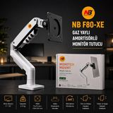 Multizone North Bayou F80-XE Monitör Pc Tutucu Gazlı Amortisörlü Monitör Kolu Ergonomik 17-30'' Inç 2-9 kg Vesa Monitör Standı