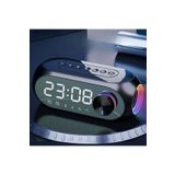 MultiZone S8 RGB Hd LED Işıklı Dijital Saat Alarm Şarjlı Bluetooth Bas Hoparlör MP3 FM Radyo