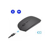 MultiZone Sessiz Tıklama Bluetooth 2.4GHz Şarjlı Kablosuz Mouse Çift Modlu Siyah