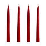 Mum 4 Adet Standart Şamdan Mumu 25CM Boy 2cm Kalınlık Kırmızı Dekoratif Mum Beeswax Candle Mum Bal Mumu