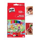 Mum Boya 12 Renk 1 Paket Karton Kutulu Pritt 12 Li Mum Boya Kalemi Silinebilir Zararsız Yıkanabilir