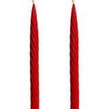 Mum Kırmızı (2 Adet 27.5cm) Kalın Şamdan Mumu Dekoratif Mum (Kırmızı) Mum