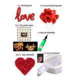 Mum, Love Ve Kalp Balon, Gül Yaprağı, Tealight Mum Süsleme, Sevgililer Günü, Evlilik Teklifi-