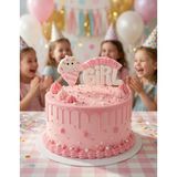 Mum Pembe Birthday Girl Dondurmalı Doğum Günü Pasta Mumu Parti ve Kutlama Süsü