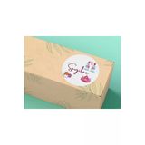 Mum Resimli Etiket Sevgiler Yuvarlak Mat Sticker 4 Cm (40 Adet)