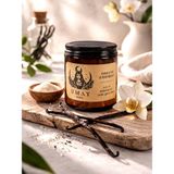Mum-Vanilya Kokulu Aromaterapi El Yapımı Mum %100 Soya Wax Amber Cam Kavanoz 210 cc - Umay Aura