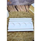 Mum ve Parafin El Yapımı Taş Tozu 4’lü Tealight Mumluk – Modern Tasarım