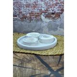 Mum ve Parafin Taş Tozu 3’lü Tealight Mumluk Seti – Dekoratif Yuvarlak Tabaklı Mumluk Mermer Taş Tozu