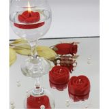 Mumbox Yüzen Kırmızı Gül Mum Söz Nişan Bright Babyshower Süslemeleri Için Dekoratif Oxhome - 20 Adet