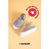 Mumenim Luuq Bebek - Çocuk Esnek Ortopedik Yumuşak Taban Şık Gri İlk Adım Spor Ayakkabısı - Spor Sneaker