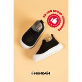 Mumenim Luuq Bebek - Çocuk Esnek Ortopedik Yumuşak Taban Şık Siyah İlk Adım Spor Ayakkabısı - Spor Sneaker