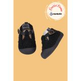 Mumenim Togo Çocuk Siyah Ortopedik Kaymaz Taban Günlük Babet Ayakkabısı - Rahat ve Esnek | Peluş Ayakkabı