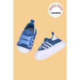 Mumenin Wisil Çocuk Bebek Cırt Cırtlı Esnek Yumuşak Barefoot Taban Indigo Ilk Adım Ayakkabısı - İndigo