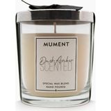 Mument Chic Serisi Parlak Gri Kapaklı Dark Amber Kokulu Bardak Mum
