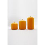 Mument Roller 3'lü Kokulu Silindir Mum Seti Turuncu Çap 5 cm