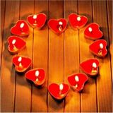 Mumicemum Kırmızı Kalpli Tealight Mum 10 Adet