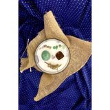 Mumlal Boğa Burcu Mumu (375G - %100 Doğal Soya Wax - Menekşe Kokulu - Aventurin ve Akik Doğal Taşlı) - Beyaz
