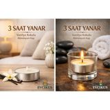 Mumline Evcikuş Vanilya Kokulu Tealight Mum 4’lü – 3 Saat Yanma Süresi – Dekoratif & Ortam Kokusu - Beyaz - 4 Adet