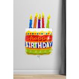 Mumlu Pasta Happy Birthday Balon Doğum Günü Parti Balonu