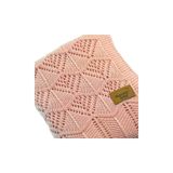 Mummy's Baby Tencel Örgü Bebek Battaniyesi, Pembe, 80x100 cm, Dantel Desenli, Yumuşak ve Nefes Alabilir, Hipoalerjenik