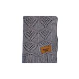 Mummy's Baby Tencel Örgü Dantel Desen Bebek Battaniyesi, Gri Renk, 80x100 cm, Makinede Yıkanabilir