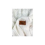 Mummy's Baby Tencel Örgü Dantel Desenli Bebek Battaniyesi, Ekru, 80x100 cm, Hipoalerjenik, Nefes Alabilir