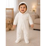 Mummys Love Erkek Çocuk Içi Dolgulu Astronot Tulum - %100 Doğal Pamuk - Gri - Kemik Gri - 6 - 9 Ay