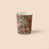 Mumsan Etnik Bardak Mum - Bej - 7x5 cm - Çok Renkli - kokular