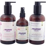 Mumsy Natural Isilik Savar Seti 3'lü Doğal Bebek Şampuanı, Temizlik Losyonu ve Nemlendirici