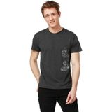 Mumu Chicken - İlker Sak Tasarımı Antrasit Bisiklet Yaka Erkek T-Shirt - Gri