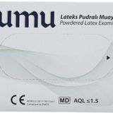 Mumu Lateks Pudralı Muayene Eldiveni 100 Adet Medium