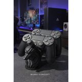 Mumu Ps4 Dualshock Çift Kol Standı Tutucu Kurt Figürlü 2'li Oyun Konsolu Aksesuar Siyah