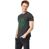 Mumu Triangles Antrasit Bisiklet Yaka Erkek T-Shirt - Gri