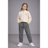 mumuko Kız Çocuk Gri Basic Jogger Pantolon