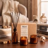 MumvemuM 3 Lü Koku ve Mum Seti Amber Seri Amber Çiçeği Kokulu 50 ml - Vanilya