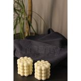 Mumy Desing 2LI Misket Bubble Silindir Mum Kokulu Pearl Vegan Mum - 1 Adet